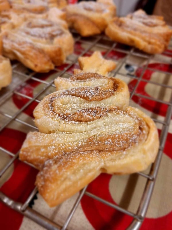 Stroopwafel Puff Pastry Christmas Trees