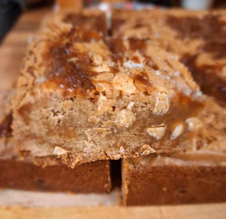 Indulge in Heaven: White Chocolate & Salted Caramel Blondie